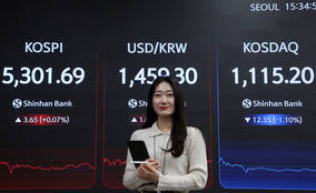 코스피, 外人·기관 '매수' 유입에도 5300선 '강보합'…코스닥 1.10%↓