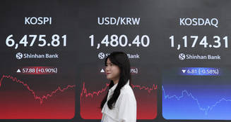 코스피, 개인 '사자'에 사흘 연속 최고치 행진 '6500선 터치'…코스닥 0.58%↓