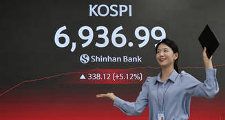 코스피, 외국인·기관 '쌍끌이'에 '7000선 눈앞'…코스닥 1.79%↑