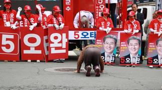 [포토] 오태완 의령군수 21일 출정…'선택! 일잘하는 군수'