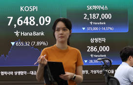 '검은 목요일' 코스피, 美 반도체주 급락에 '7600선 마감'…코스닥 6.74%↓