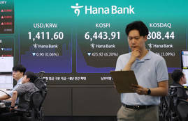 코스피, 금리 부담·반도체株 약세에 '6400선 후퇴'…코스닥 1.17%↓