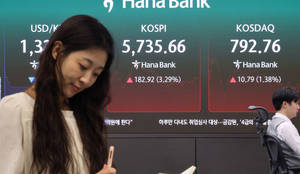 코스피, 外人 매수·반도체株 강세에 '5700선 탈환'