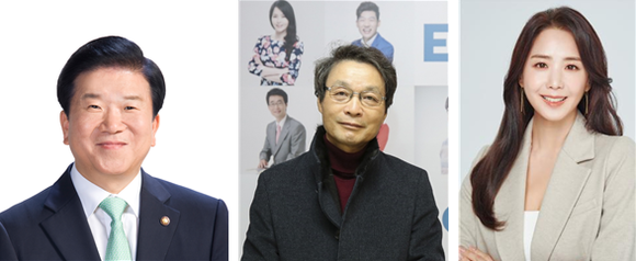 왼쪽부터 박병석 더불어민주당 의원··조호연 EBS 이사·이지애 프리랜서 아나운서. ⓒ 한양대학교 언론정보대학원 동문회 사무국