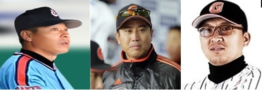 롯데 자이언츠가 배출한 프랜차이즈 한영준 박정태 염종석 (사진 좌측부터). 이들은 1992년 한국시리즈 롯데자이언츠 우승의 주역이다. ⓒ 프라임경제
