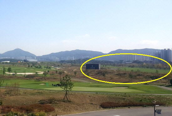 베어즈베스트 청라CC 내 자리할 더 카운티 인 베어즈베스트 실제 위치. = 박지영 기자