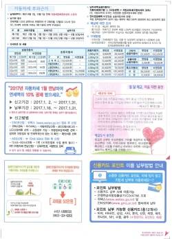 자동차세 고지서 후면 안내문. ⓒ 용인시