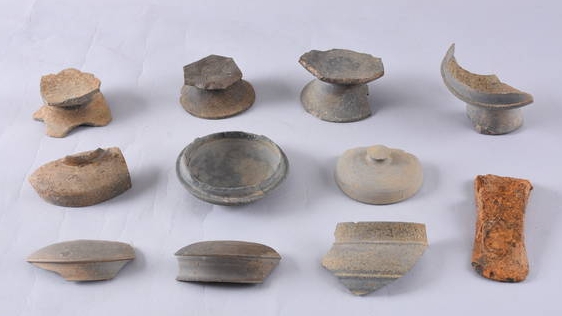 배매산성에서 출토된 유물들. ⓒ 문화재청