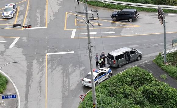 제천경찰서와 충북경찰항공대 합동으로 지·공 입체 강력범죄 대응FTX를 실시했다. ⓒ 충북지방경찰청