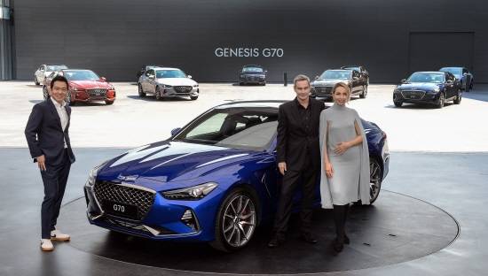 제네시스 브랜드 세단 라인업을 완성할 중형 럭셔리 세단 '제네시스 G70'가 공식 출시됐다. ⓒ 현대자동차