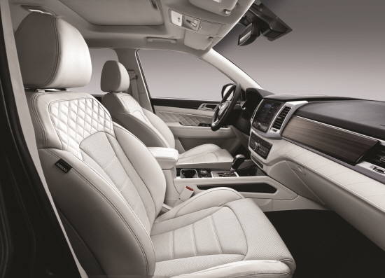 스노우 베이지(Snow Beige) 인테리어. ⓒ 쌍용자동차