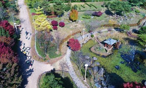 광양 백운산 휴양림 항공사진. ⓒ 광양시