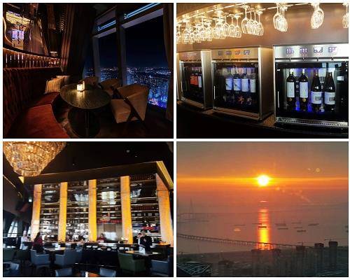 인천 송도 오크우드 프리미어 파노라믹65 와인 바 전경. = 추민선 기자