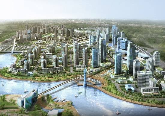 호치민 7군지역 푸미흥 인근에 조성될 냐베신도시(G-City)사업은 GS건설이 입지선정부터 도시계획, 설계, 시공, 감리, 도시운영까지 전 분야을 독자적으로 진행하는 대형 사업이다. 상기 이미지는 냐베신도시 조감도. ⓒ GS건설