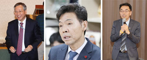 지난 26일 청와대 인사 개편으로 청와대를 떠나게 된 반장식 청와대 일자리수석(좌), 홍장표 경제수석(중간), 하승창 사회혁신수석(우)이 각자의 소회를 밝혔다. ⓒ 뉴스1