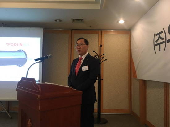 손광근 우진아이엔에스 대표가 오는 14일 코스피 상장을 앞두고 여의도 기자간담회에서 독보적인 기술력과 오랜 업력을 바탕으로 글로벌 진출 및 성장에 대한 포부를 밝혔다. ⓒ 프라임경제