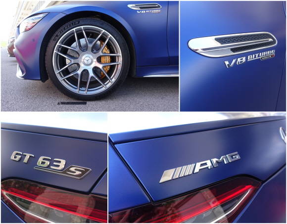 더 뉴 메르세데스-AMG GT 4-도어 모델은 곳곳에 AMG GT의 전형적인 디자인 요소들이 차용됐다. = 노병우 기자