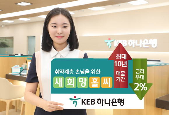 KEB하나은행이 취약계층에 대한 효과적 지원을 위해 새희망홀씨대출 취급기준을 대폭 완화했다. ⓒ KEB하나은행