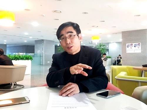 김민철 민족문제연구소 책임연구원. 현재 일본이 지향해야 할 외교방향에 대해 설명하고 있다. = 장귀용 기자