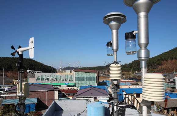 이원면사무소 대기오염측정소 모습. ⓒ 태안군청