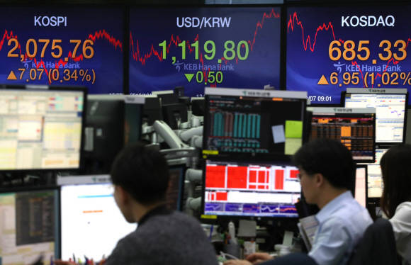 12월7일 코스피 지수는 2075.76으로 마감했다. ⓒ 연합뉴스