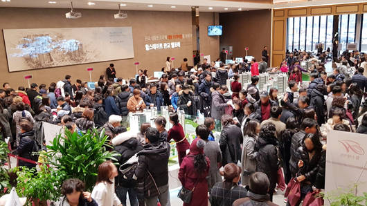 힐스테이트 판교 엘포레 견본주택 집객사진. ⓒ 더피알