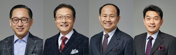 이랜드그룹이 3일 부회장 인사가 포함된 조직개편을 단행했다. 좌측부터 최종양 신임 부회장, 김일규 신임 부회장, 김현수 신임 사장, 이은홍 신임 사장. ⓒ 프라임경제