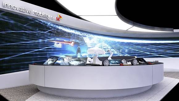 SK텔레콤 CES 2019 자율주행 핵심 기술 소개 부스 전경. ⓒ SK텔레콤