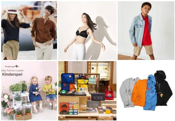 (왼쪽부터 시계방향) 유니클로 이네스 드 라 프레상쥬 콜라보레이션 컬렉션·와이어리스 뷰티 라이트, 리바이스키즈 트러커 봄 신상품 출시, TBJ 곰돌이 푸 콜라보 티셔츠 2탄 공개, 세정 동춘상회 신학기 상품 마련, 킨더스펠 아기신발 10종·양말신발 4종. ⓒ 각 사