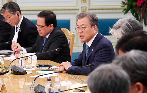 김현종 청와대 국가안보실 2차장은 21일 카자흐스탄 수도 누르술탄 현지에서 이번 중앙아시아 3개국 순방 결과 및 성과를 발표했다. ⓒ 청와대