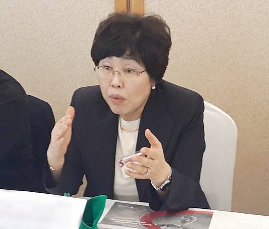 손미진 수젠텍 대표가 2일 서울 여의도에서 열린 기업공개(IPO) 간담회에서 기자들의 질문에 답하고 있다. ⓒ 프라임경제