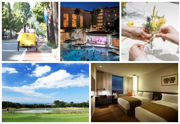 (왼쪽부터 시계방향) L7명동 옐로우 데이, 제주신라호텔 서머 뮤직 페스티벌·1인 전용 상품 출시, 신라스테이 스테이 에듀케이션 패키지, 글래드호텔 트리플 조이 클럽 리뉴얼 출시. ⓒ 각 사