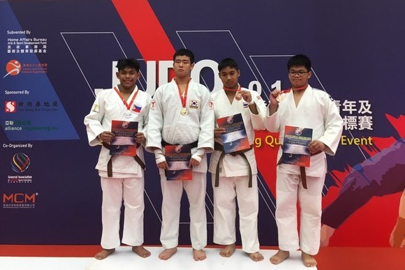 홍콩 국제유도대회 입상 장면, 90kg급 1위 한상수 선수. ⓒ 보령시
