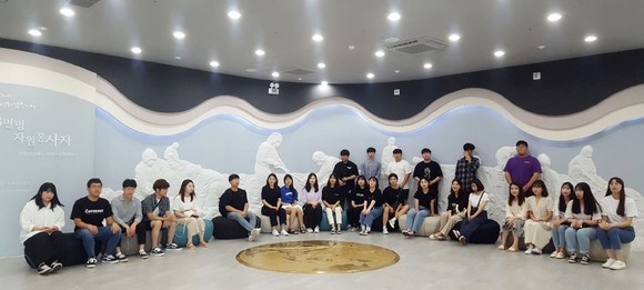 유류피해극복기념관 현장체험 모습. ⓒ 태안시