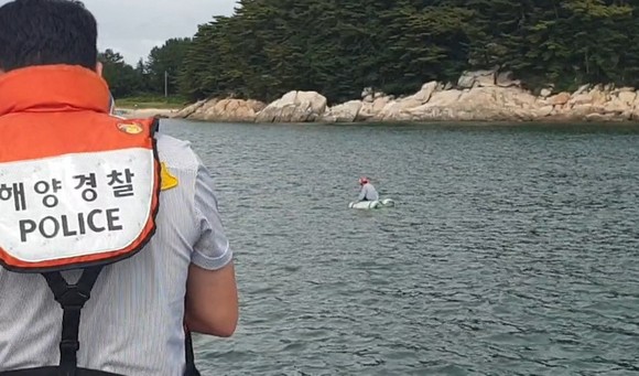 스티로폼 해상표류자. ⓒ 보령해경