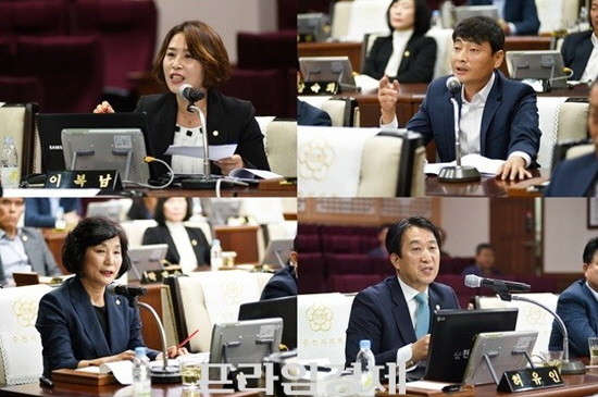 이복남, 유영갑, 이영란, 허유인 의원. ⓒ 순천시의회