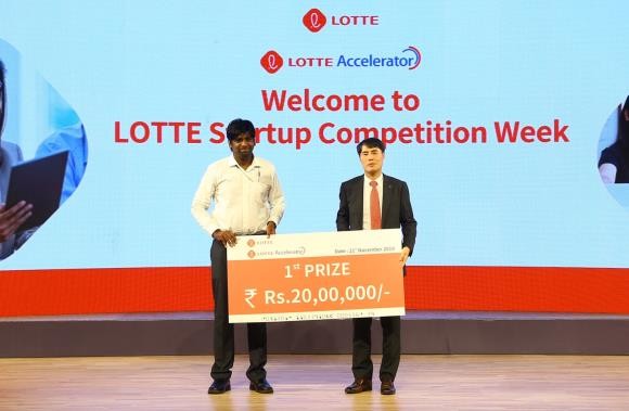롯데지주와 롯데액셀러레이터는 인도공과대학(IITM) 리서치파크와 함께 '제1회 롯데 스타트업 경진대회'를 진행했다. ⓒ 롯데