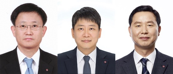 왼쪽부터 노국래 부사장, 김동명 부사장, 차동석 부사장. ⓒ LG화학