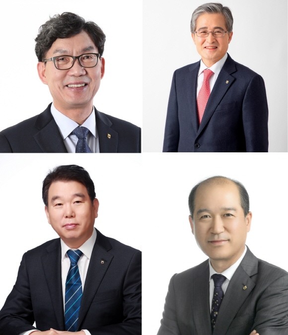 농협금융지주 임원후보추천위원회가 임기가 만료되는 완전자회사 대표이사에 대한 추천 절차를 완료했다. 사진 상단 왼쪽부터 시계방향으로 △이대훈 現 농협은행장 △홍재은 現 농협생명 대표이사 △농협손해보험 대표이사 최창수 現 농협금융지주 경영기획부문장 △이구찬 現 농협캐피탈 대표이사. Ⓒ 농협금융지주