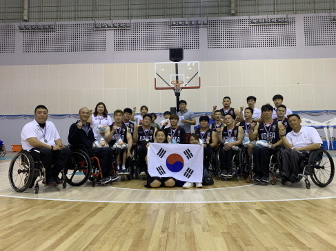 20년만에 페럴림픽에 출전하는 대한민국 장애인 휠체어 농구 대표팀. ⓒ 대한장애인체육회