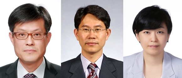 (왼쪽부터) 김기경 경영지원본부 상무, 송영훈 코스닥시장본부 상무, 채현주 코스닥시장본부 상무. ⓒ 한국거래소