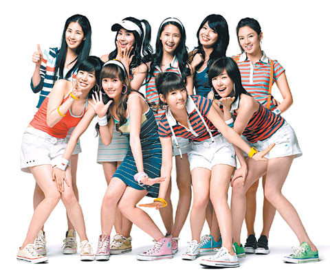 2009년 스파오 오픈 당시 모델로 활동했던 소녀시대 화보사진. ⓒ 스파오