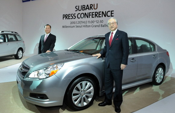 지난 2010년 1월21일 당시 스바루 코리아는 그해 4월부터 중형 세단 '레거시'를 포함해 △크로스오버 아웃백 △SUV 포레스터 총 3개 차종을 출시해 공식 판매를 시작할 계획이라고 발표한 바 있다. Ⓒ 스바루 코리아