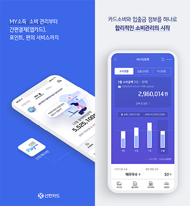 신한카드가 신한페이판 앱을 개편하며 고객 소비를 종합적으로 관리할 수 있게 했다. ⓒ 신한카드