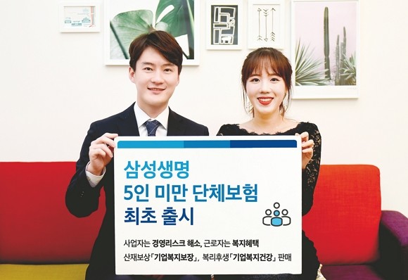 삼성생명이 근로자 5인 미만 소규모 상업장도 가입 가능한 단체보험을 다음달 1일부터 판매한다. ⓒ 삼성생명