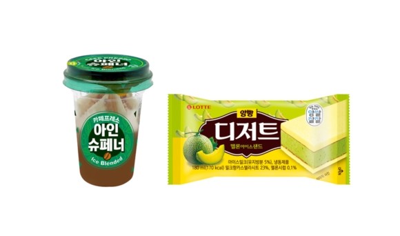 롯데제과 신제품 '카페프레소 아인슈페너'와 '앙빵 디저트 멜론 아이스샌드' ⓒ 롯데제과