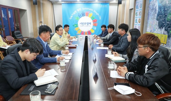 당진시 4-H연합회 김홍장 당진시장과의 간담회 개최모습. ⓒ 당진시