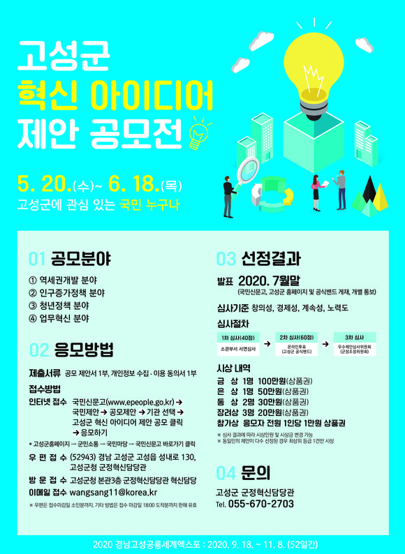 군정 혁신 아이디어 제안 공모전. ⓒ 고성군