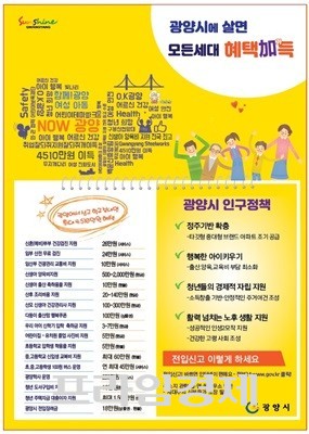 광양시 인구정책 포스터. ⓒ 광양시
