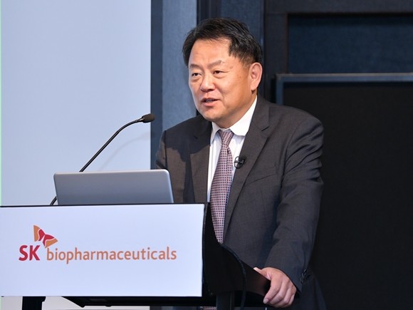 증권가에선 SK바이오팜의 시가총액이 5조원대까지 바라볼 수 있다는 장미빛 전망이 나온다. 사진은 조정우 SK바이오팜 대표이사. ⓒ IR큐더스